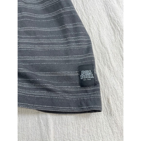 PGA Tour XL Mens Gray Striped Long Sleeve Golf Hoodie Pullover Shirt Preppy Soft - Picture 5 of 8